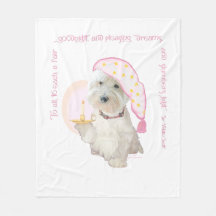 Westie Rosa Boas Noites com Vela