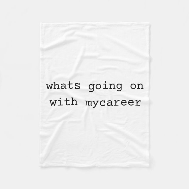 Cobertor De Velo What Going On With My Career  (Frente)