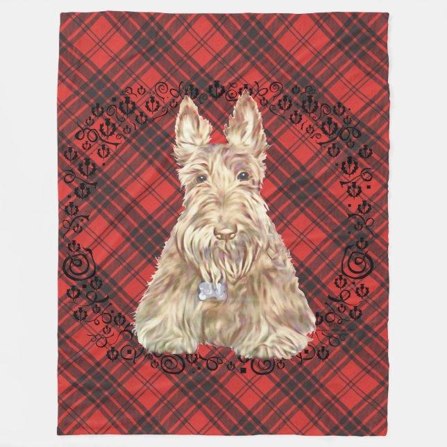 Cobertor De Velo Wheaten Scottie Tartan (Frente)