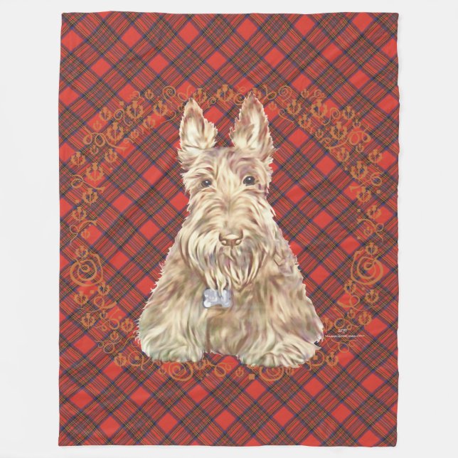 Cobertor De Velo Wheaten Scottie Tartan (Frente)