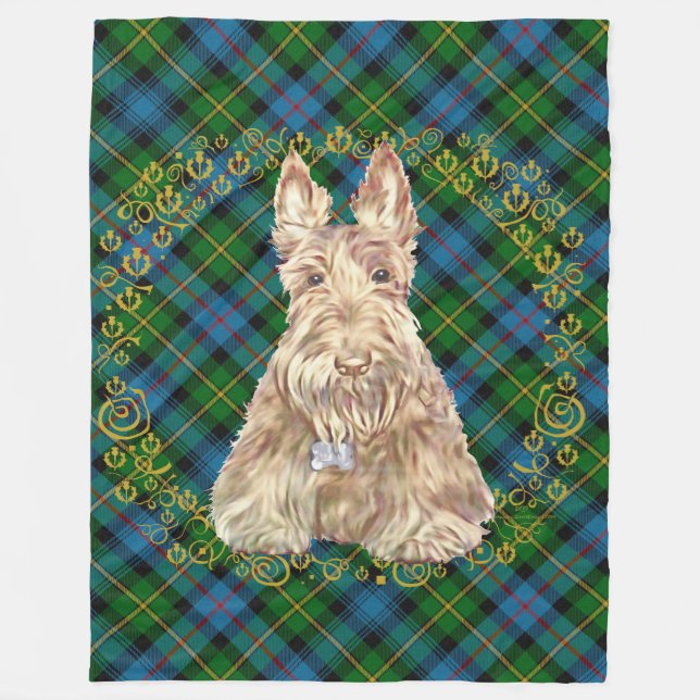 Cobertor De Velo Wheaten Scottie Tartan (Frente)