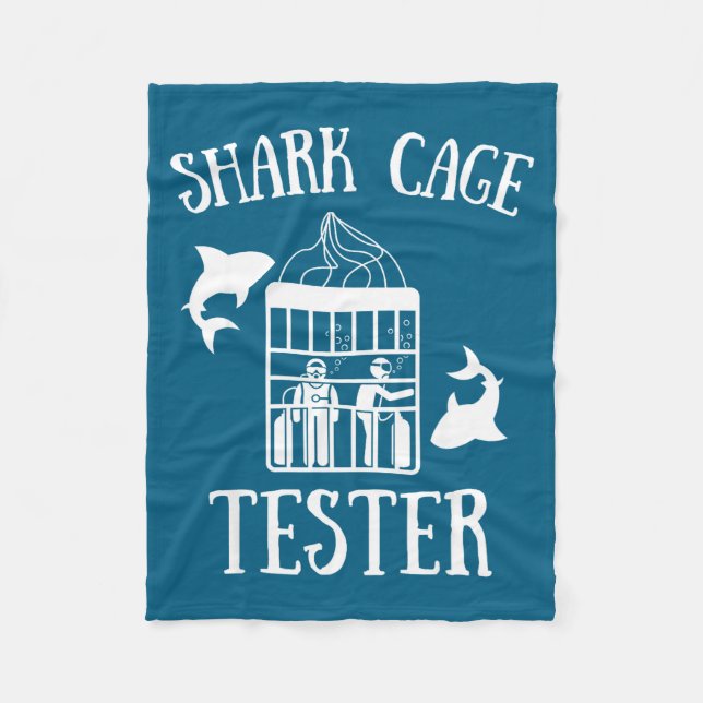 Cobertor De Velo Wheelchair Handicap Humor Handicapped Shark Cage T (Frente)