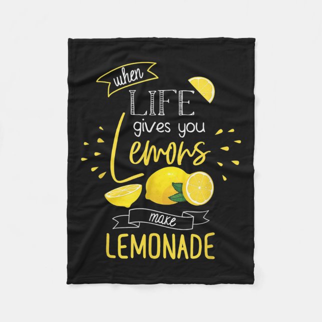 Cobertor De Velo When Life Gives You Lemons Make Lemonade  (Frente)