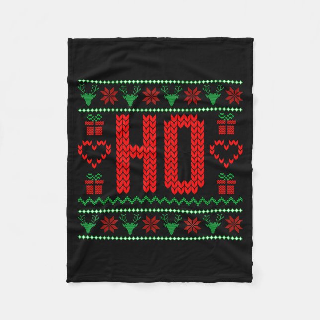 Cobertor De Velo Where My Ho's At Ugly Christmas Sweater Couples Ma (Frente)