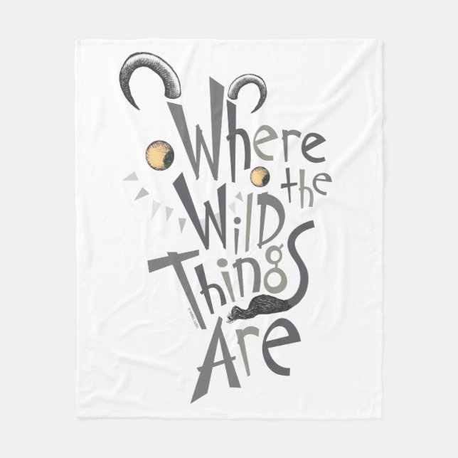 Cobertor De Velo Where the Wild Things Are Quote Graphic (Frente)
