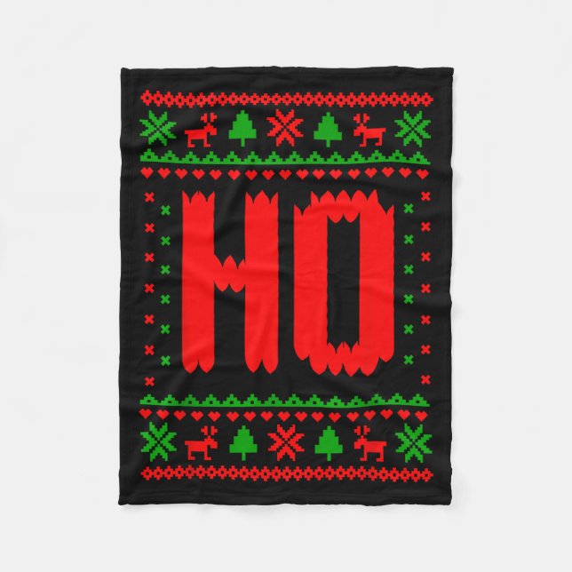 Cobertor De Velo Where's My Ho At_ Ho Merry Christmas Holiday Coupl (Frente)