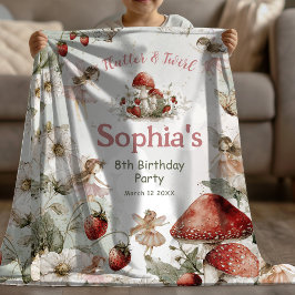 Cobertor De Velo whimsical flutter and twirl fairies birthday 