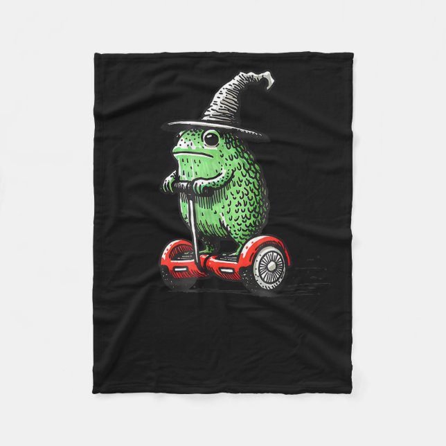Cobertor De Velo Whimsical Frog Wizard Off To Commit Tom Foolery Fr (Frente)