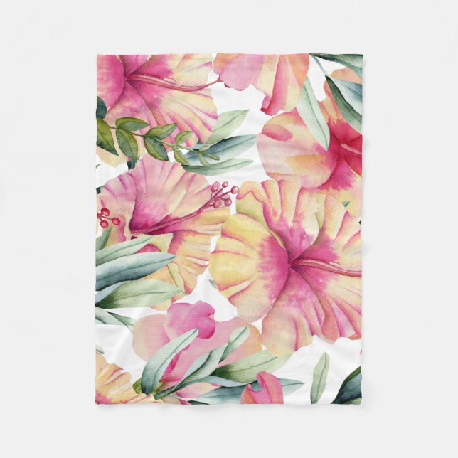 Cobertor De Velo Whimsical Tropical Art (Frente)