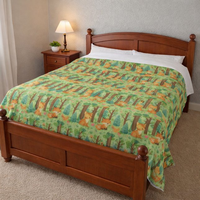 Cobertor De Velo Whimsical Woodland Friends (Criador carregado)