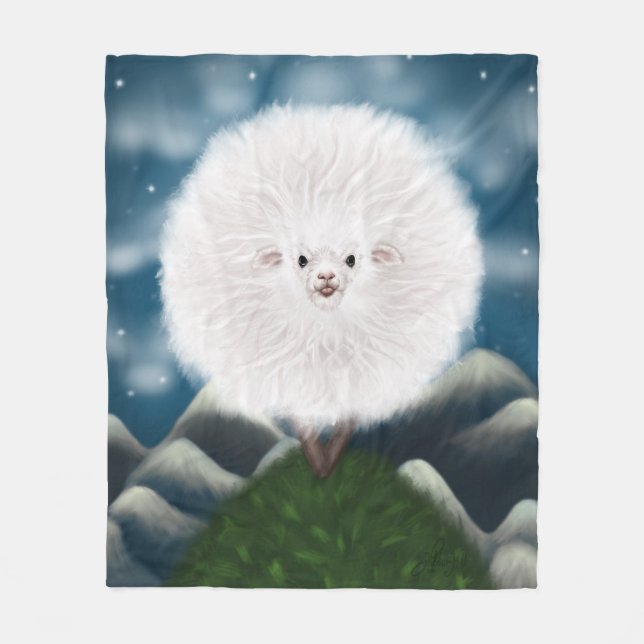 Cobertor De Velo Whimsical Wooly: Bobo Super Fluffy Sheep no (Frente)