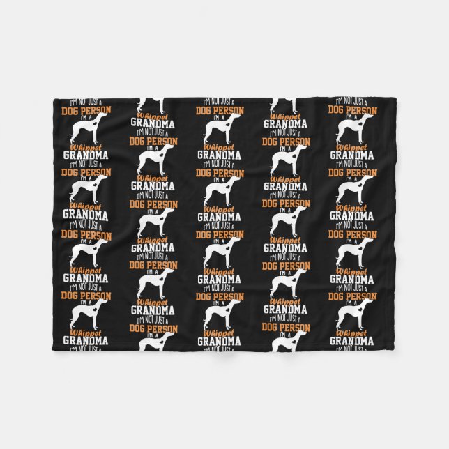 Cobertor De Velo Whippet Grandma Dog Gifts Whippet Dog Lover (Frente (Horizontal))