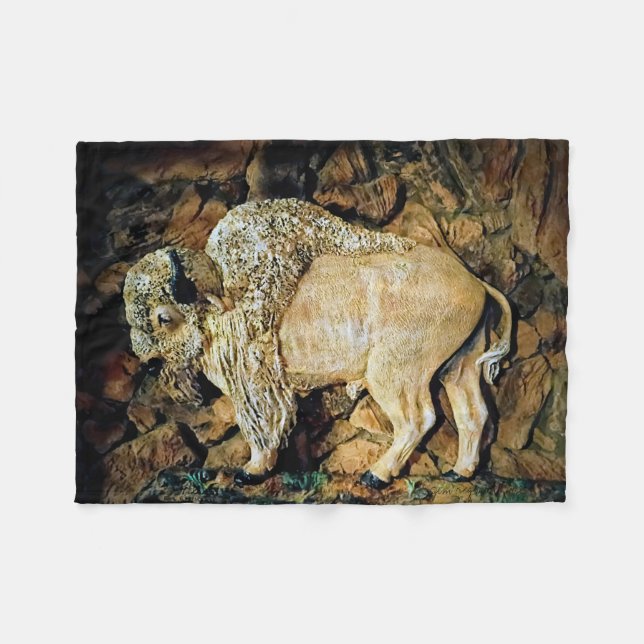 Cobertor De Velo "White Buffalo" original art (Frente (Horizontal))
