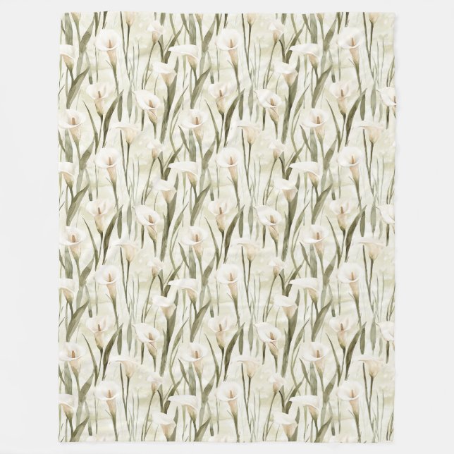 Cobertor De Velo White Calla Lily Floral (Frente)