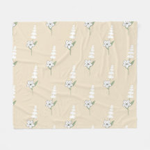 White Cream Tropical Floral Verão Botânico