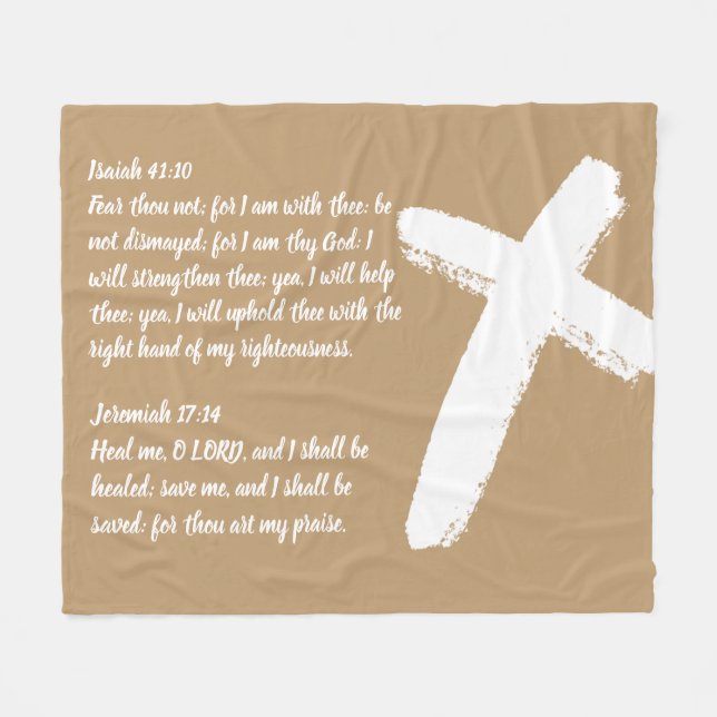 Cobertor De Velo White Cross Christian Prayer Blanket (Frente (Horizontal))