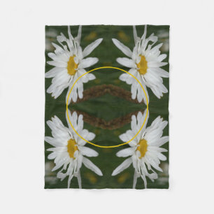 Cobertor De Velo White Daisy Flower Frame Adicionar Sua Própria Fot