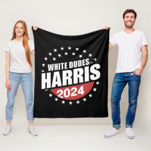 Cobertor De Velo White Dudes Para A Eleição De Kamala Harris 2024