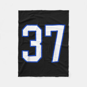 Cobertor De Velo White E Royal Blue Number 37 Jersey Player Unifo