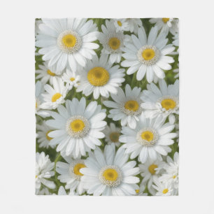 Cobertor De Velo White Elegant Daisies