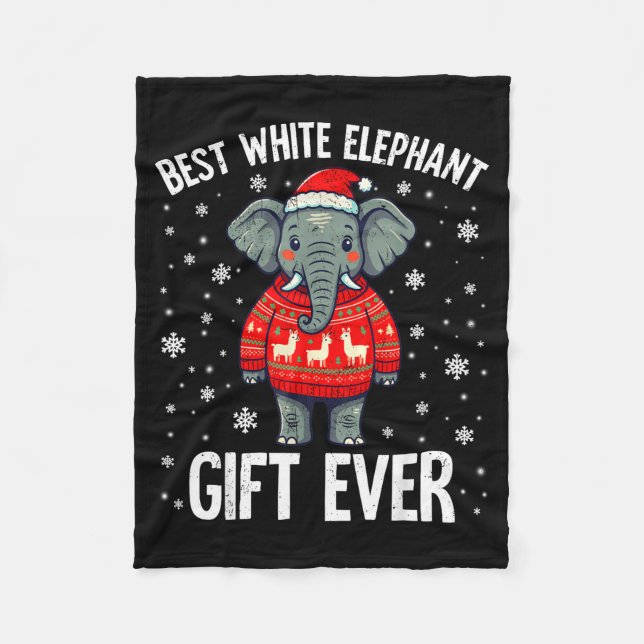 Cobertor De Velo White Elephant Ever Christmas Xmas Under 15 20  (Frente)