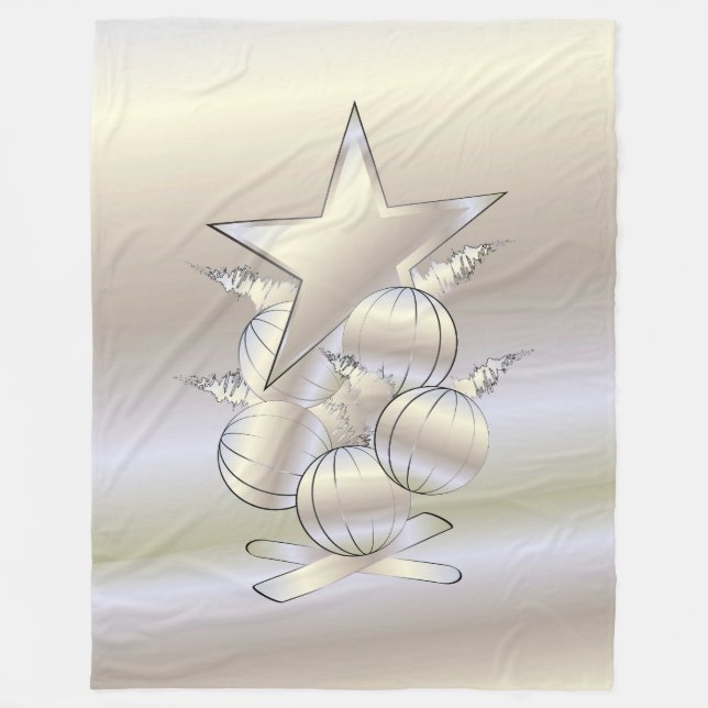 Cobertor De Velo White gold Christmas (Frente)