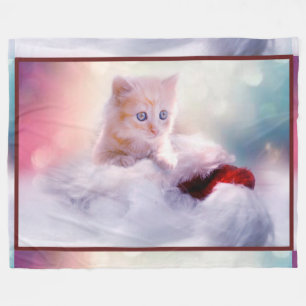 Cobertor De Velo White Kitten