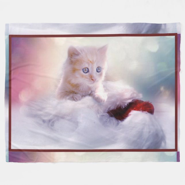 Cobertor De Velo White Kitten (Frente (Horizontal))