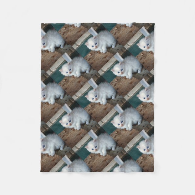 Cobertor De Velo White Kitten (Frente)