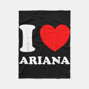 Cobertor De Velo White Negro I Love Ariana