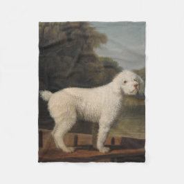 Cobertor De Velo White Poodle in a Punt (por George Stubbs)