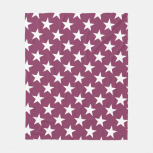 Cobertor De Velo White Star Chic Bordeaux Color Design Modern Stars