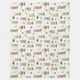 Cobertor De Velo White Westies com Acessórios Whimsical