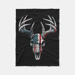 Cobertor De Velo Whitetail Deer Hunting - Bandeira Americana Em Buc