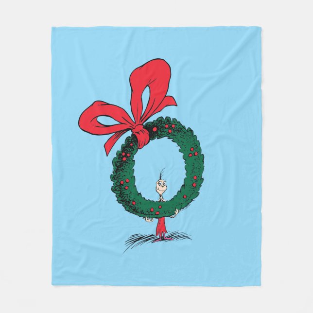 Cobertor De Velo Who Peeking Through Christmas Wreath (Frente)