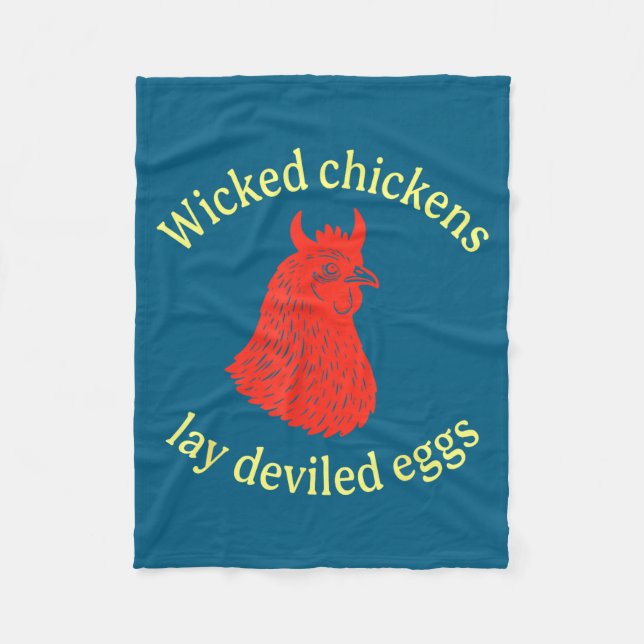 Cobertor De Velo Wicked Chickens Lay Deviled Eggs  (Frente)