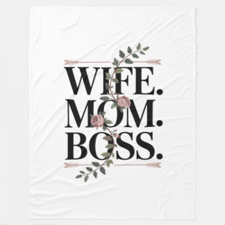 Cobertor De Velo Wife. Mom. Boss.