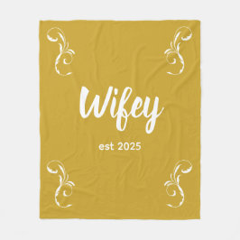 Cobertor De Velo Wifey Custom Gold Bride, Fiance Gift