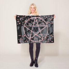 Cobertor De Velo WiizyWitch Magic Witch Cosmic Cat Pentacle Magick