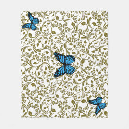 Cobertor De Velo Wild Romantic Field Blue butterflies