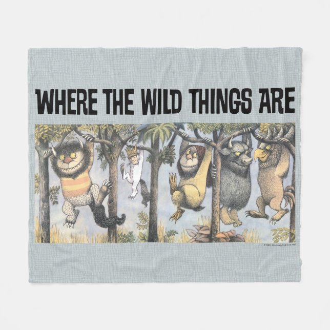 Cobertor De Velo Wild Things and Max Swinging From Trees (Frente (Horizontal))