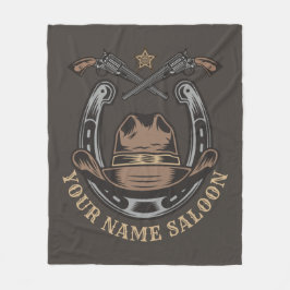 Cobertor De Velo Wild West Revolver Horsferes Western Cowboy Saloon