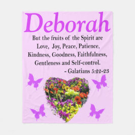 COBERTOR DE VELO WILDFLOWER GALATIANS 5 BLANKET PERSONALIZADO DE CA