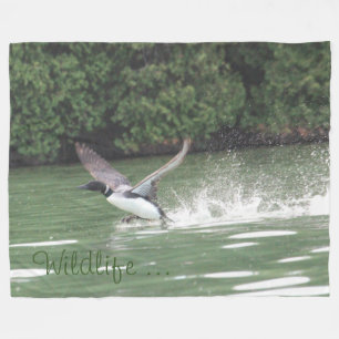 Cobertor De Velo Wildlife Loon Throw Blanket
