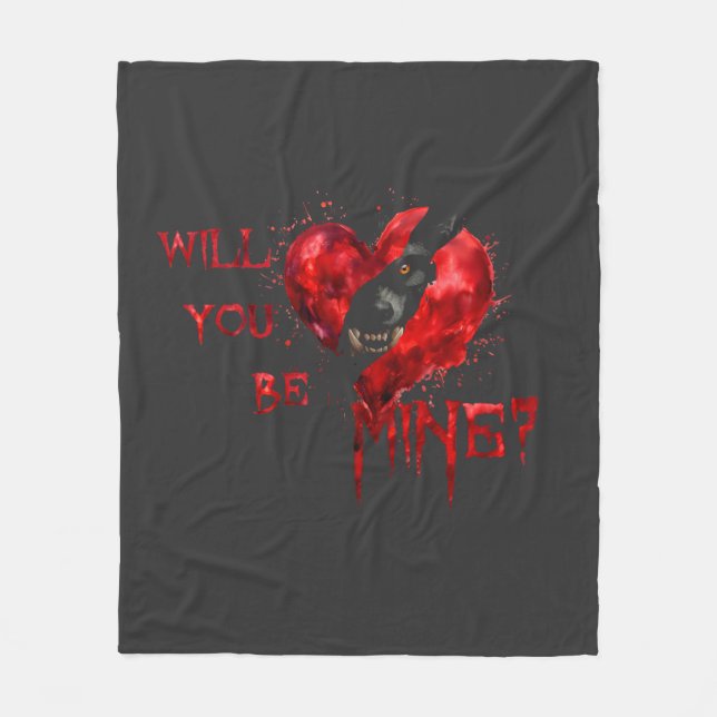 Cobertor De Velo WIll You Be Mine Valentine Shirt (Frente)
