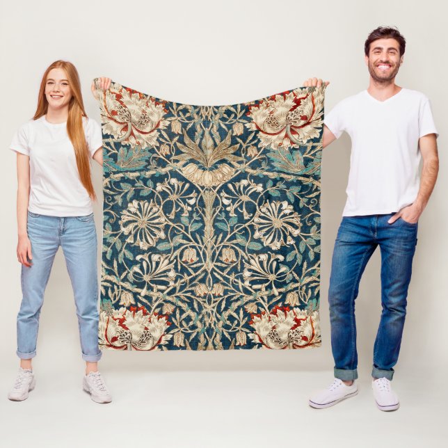 Cobertor De Velo William Morris Antique Honeysuckle Floral (In Situ)