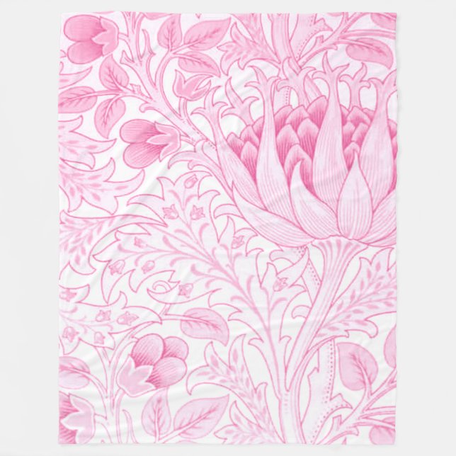 Cobertor De Velo William Morris Artichoke Pale Pink (Frente)