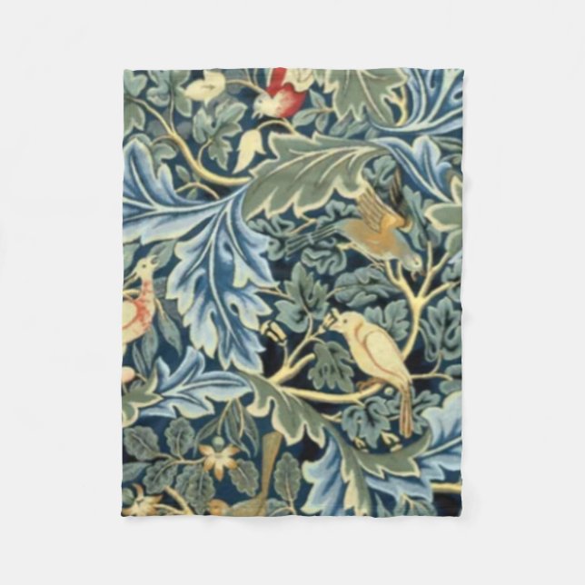 Cobertor De Velo William Morris Birds e Acanthus (Frente)