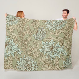 Cobertor De Velo William Morris Chrysanthemum Pattern Fleece Blanke