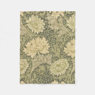 Cobertor De Velo William Morris Chrysanthemum Sage Flower